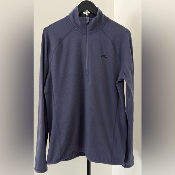 🧊 KJUS Men’s Blue Quarter-Zip Pullover/Winter Performance Layer (Sz XL) - Picture 1 of 13